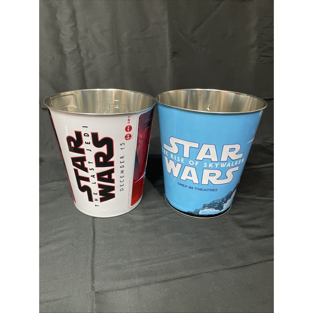 Star Wars AMC Popcorn Bucket Lot of 2 Last Jedi Rise of Skywalker